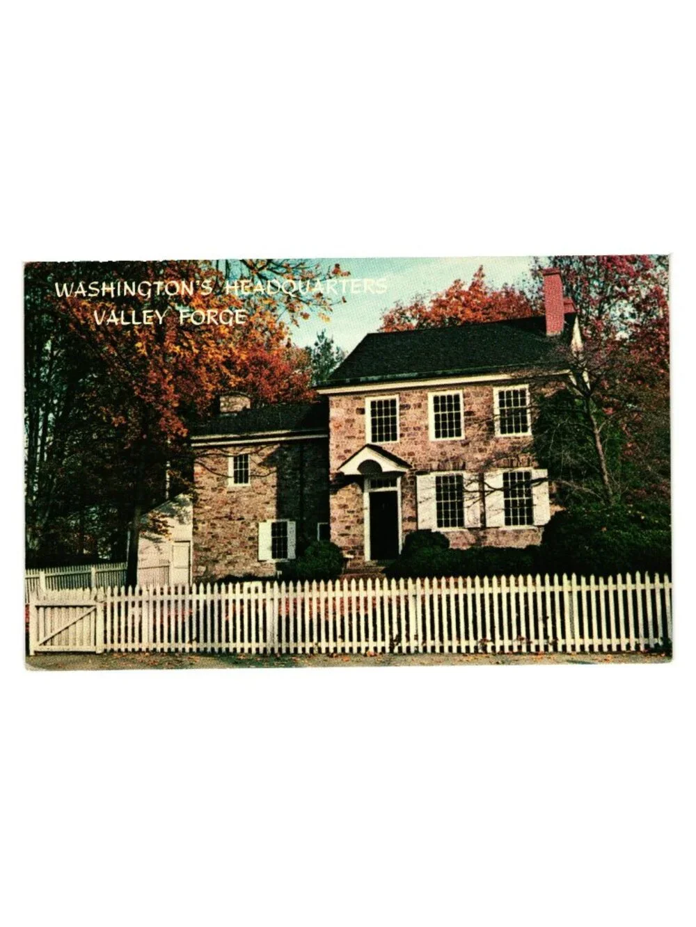 Washingtons Headquarters Valley Forge Park Postcard Historic PA Landmark